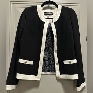 Karl lagerfeld black and white blazer.